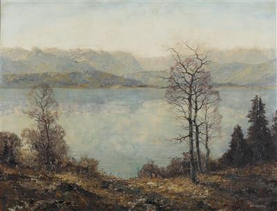 Otto Pippel * (Lodz 1878-1960 Planegg) "Vorfrühling am Walchensee", - Obrazy