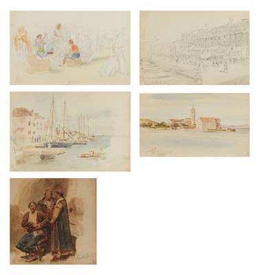 Monogrammist A. S., um 1880 - Meisterzeichnungen und Druckgraphik bis 1900, Aquarelle, Miniaturen