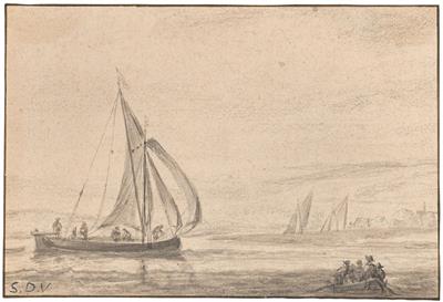 Simon de Vliegher zugeschrieben/attributed (um 1660-1653) - Master drawings and prints up to 1900, watercolours, miniatures