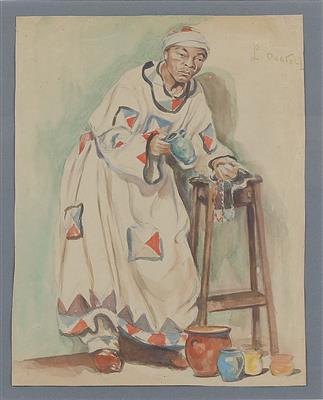 Ludwig Deutsch zugeschrieben/attributed (1855-1935) Chinese im Kostüm eines Harlekin, - Dipinti
