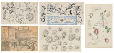 Alexander Pock - Mistrovské kresby, grafiky do roku 1900, akvarely a miniatury