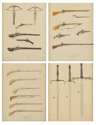 Künstler, 19. Jahrhundert - Disegni di maestri, stampe fino al 1900, acquerelli e miniature