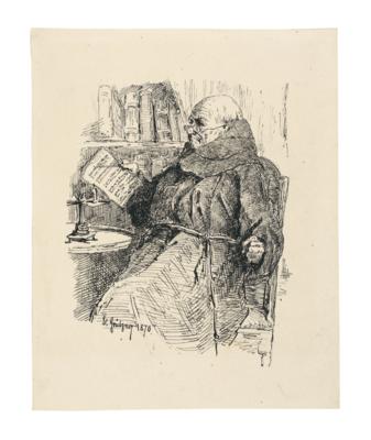 Eduard von Grützner - Mistrovské kresby, Tisky do roku 1900, Akvarely a miniatury