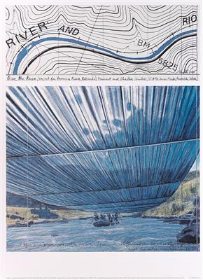 Christo, Over the River, Project for the Arkansas River, Colorado - 10th Benefit Auction for Delta Cultura Cabo Verde