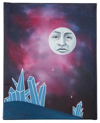 Marianne VLASCHITS, David als Mond, 2019 - Benefizauktion Zeitgenössische Kunst zugunsten von SOS MITMENSCH
