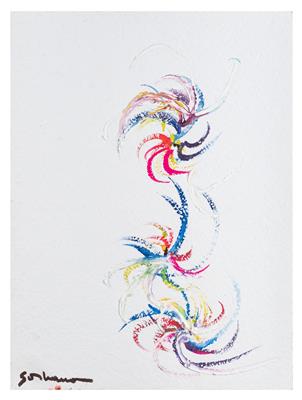 SOSHANA, Blumen abstrakt, 1980 - Charitativní aukce současného umění ve prospěch SOS MITMENSCH