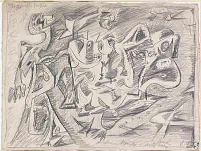 Andre Masson * (Balagny/Oise 1896-1987 Paris)"Les parques" (sketch for an oil painting), - Moderní tisky, Sou?asné um?ní