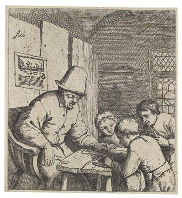 Adriaen Jansz. van Ostade - Disegni e stampe fino al 1900, acquarelli e miniature