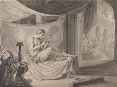 French artist of Neoclassicism, late 18th century - Master Drawings, Prints before 1900, Watercolours, Miniatures