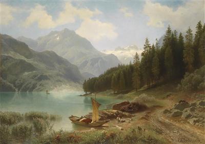 August Friedrich Kessler - Dipinti a olio e acquarelli del XIX secolo
