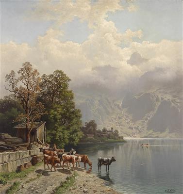 Theodor Nocken - Dipinti a olio e acquarelli del XIX secolo
