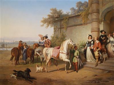 Charles Philogene Tschaggeny - 19th Century Paintings