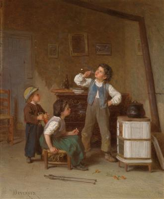Theophile Emmanuel Duverger - Dipinti a olio e acquarelli del XIX secolo