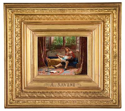Alfonso Savini - Dipinti a olio e acquarelli del XIX secolo