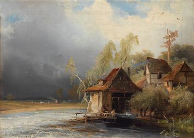 Caspar Johann Nepomuk Scheuren - Dipinti a olio e acquarelli del XIX secolo