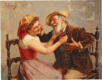 Eduardo Eugenio Zampighi - Dipinti a olio e acquarelli del XIX secolo