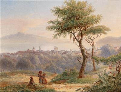 Johann Jacob Tanner attributed - Dipinti a olio e acquarelli del XIX secolo