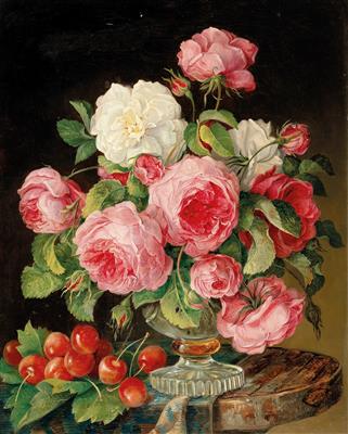 19th Century Austrian Flower Painter - 19th Century Paintings and Watercolours