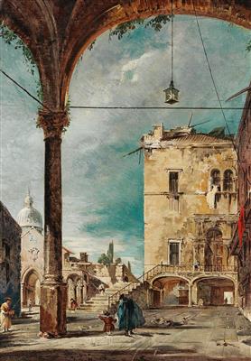 Francesco Guardi Nachahmer/Follower - Ölgemälde und Aquarelle d. 19. Jh.