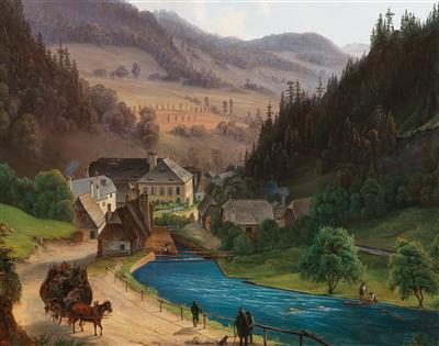 Österreichischer Künstler um 1850 - Ölgemälde und Aquarelle des 19.
Jahrhunderts