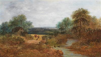English Artist, 19th Century - Dipinti a olio e acquarelli del XIX secolo