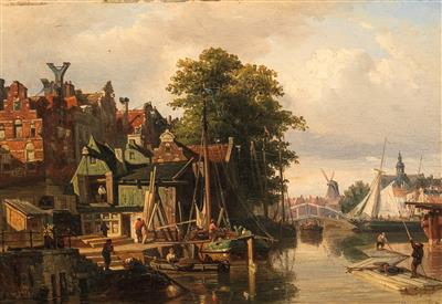Elias Pieter van Bommel - Dipinti a olio e acquarelli del XIX secolo