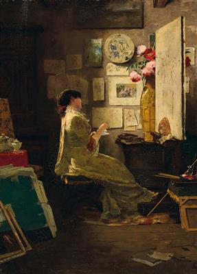 Edouard John Menta - Gemälde des 19. Jahrhunderts