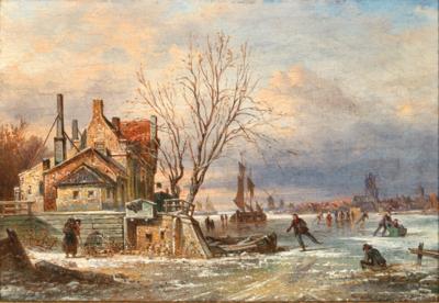 Elias Pieter van Bommel - Dipinti ad olio e acquerelli del 19° secolo