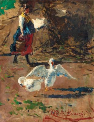 Mosè Bianchi - Dipinti ad olio e acquerelli del 19° secolo