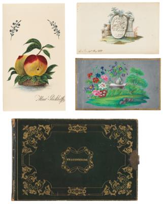 Sammlung von Stammbuchblättern von 1812-1840 - Aquarelle und Miniaturen