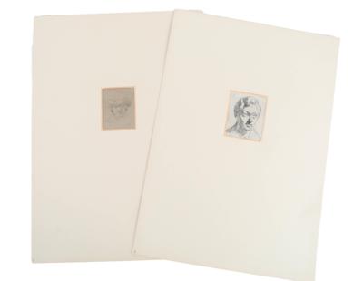Moritz von Schwind zugeschrieben/attributed (1804-1871) Zwei Porträtstudien, - Bilder