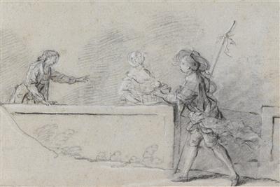 French school, 18th century - Mistrovské kresby, Tisky do roku 1900, Akvarely a miniatury