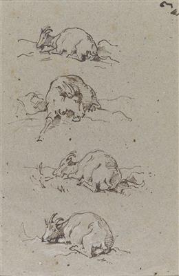 Friedrich Gauermann - Disegni e stampe fino al 1900, acquarelli e miniature