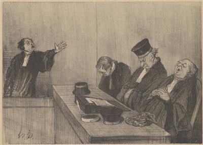 Honore Daumier - Meisterzeichnungen und Druckgraphik bis 1900, Aquarelle, Miniaturen