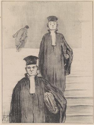 Honore Daumier - Disegni e stampe fino al 1900, acquarelli e miniature