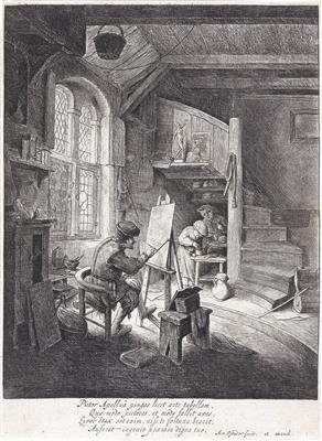 Adriaen Jansz. van Ostade - Mistrovské kresby, Tisky do roku 1900, Akvarely a miniatury