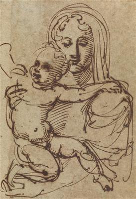 Bolognese school, 16th century - Master Drawings, Prints before 1900, Watercolours, Miniatures