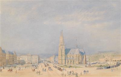 Friedrich König (1842-1902), Rudolf Feldscharek (1845-1919), architects, Rudolf von Alt (Vienna 1812-1905) - Mistrovské kresby, Tisky do roku 1900, Akvarely a miniatury