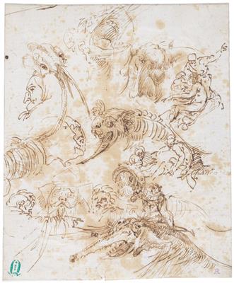 Attributed to Salvator Rosa - Master Drawings, Prints before 1900, Watercolours, Miniatures