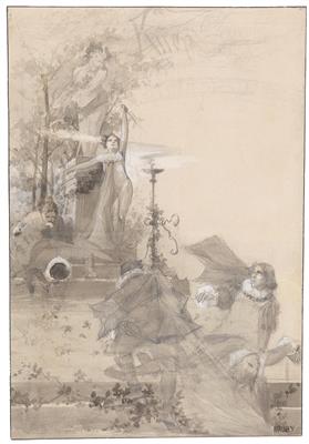 Sergius Hruby - Mistrovské kresby, Tisky do roku 1900, Akvarely a miniatury