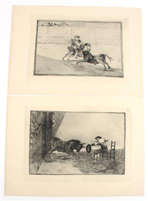 Francisco Goya y Lucientes - Meisterzeichnungen und Druckgraphik bis 1900, Aquarelle u. Miniaturen