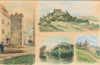 Friedrich Loos zugeschrieben - Meisterzeichnungen und Druckgraphik bis 1900, Aquarelle u. Miniaturen