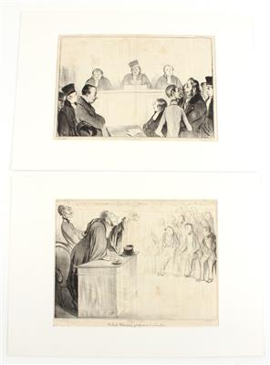 Honoré Daumier - Meisterzeichnungen und Druckgraphik bis 1900, Aquarelle u. Miniaturen