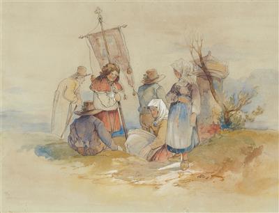 Attributed to Johann Mathias Ranftl - Mistrovské kresby, Tisky do roku 1900, Akvarely a miniatury