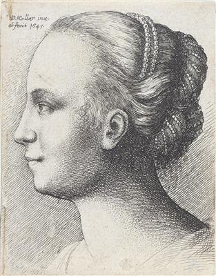 Wenzel Hollar - Mistrovské kresby, Tisky do roku 1900, Akvarely a miniatury