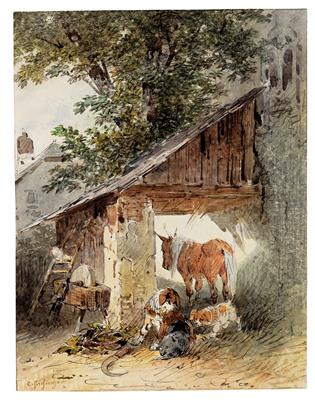 Carl Pischinger - Disegni e stampe fino al 1900, acquarelli e miniature