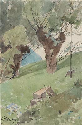Eduard Zetsche - Mistrovské kresby, Tisky do roku 1900, Akvarely a miniatury