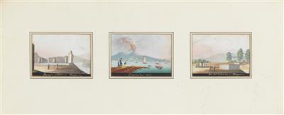 Italienischer Vedutenmaler - Meisterzeichnungen und Druckgraphik bis 1900, Aquarelle, Miniaturen