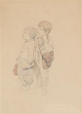 Josef Danhauser attributed - Mistrovské kresby, Tisky do roku 1900, Akvarely a miniatury