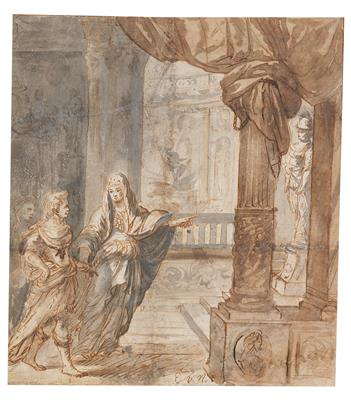 Flemish school, c. 1680 - Mistrovské kresby, Tisky do roku 1900, Akvarely a miniatury